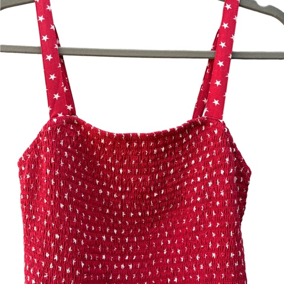 Torrid Women’s L Smocked Red & White Star Cami Tank Top, Torrid Tops - Picture 5 of 10